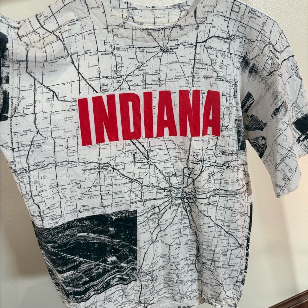 Indiana Map Graphic T-Shirt